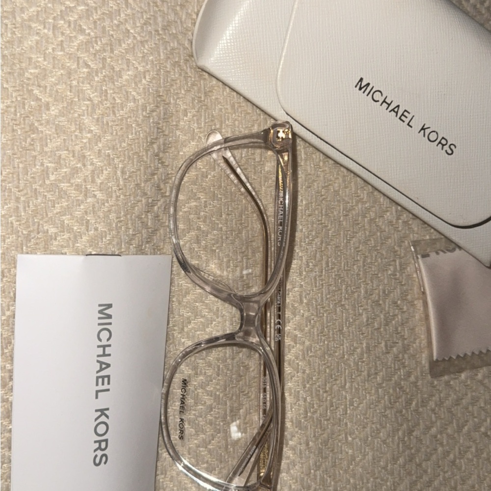 Michael Kors White Eyeglass Case